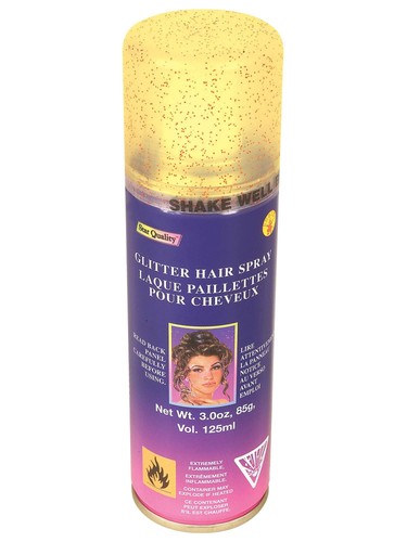 Gold glitter hairspray costume - glitter,