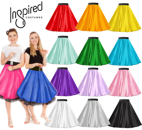 Satin rock roll - n, skirt