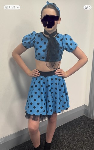 Girls polka dot dance costume - dance,